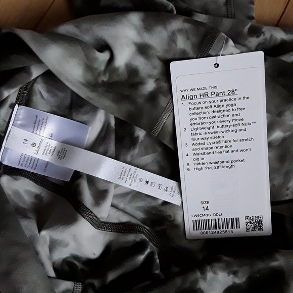 NWT Lululemon Align Pant 28" Size 14 - Picture 6 of 6
